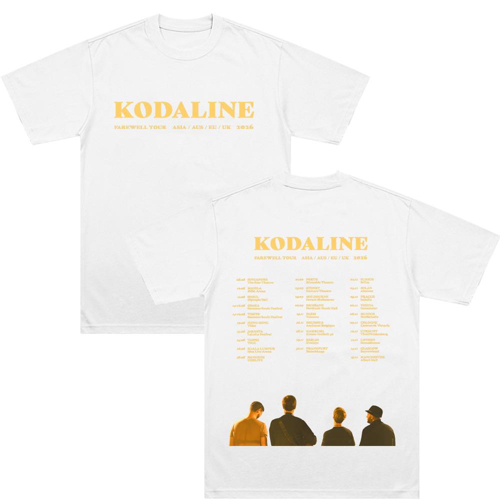 Kodaline Band Farewell Tour 2026 Tshirts Summer Fashion Pure Cotton Tees Women Unisex Comfortable Breathable Clothing Short Sleeve