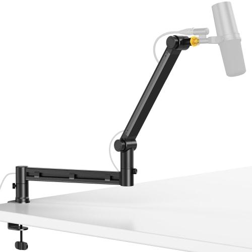 AA AUDIO ACCESSORY Low-Profile Microphone Arm, Designed To Support Heavy Microphones, Supports Up To 3kg (6.5 Lbs), Geared Mechanism Prevents Droop, C
