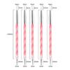 5Pcs 2 Way Nail Art Acrylic Silicone Point Flower Nail Pen Stainless Steel Dotting Tools Marbleizing Painting Pens