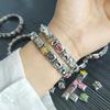 100Pcs Elegant Italian Charm Bracelet Module Stainless Steel Links for Handchain Fashionable Wristband Components