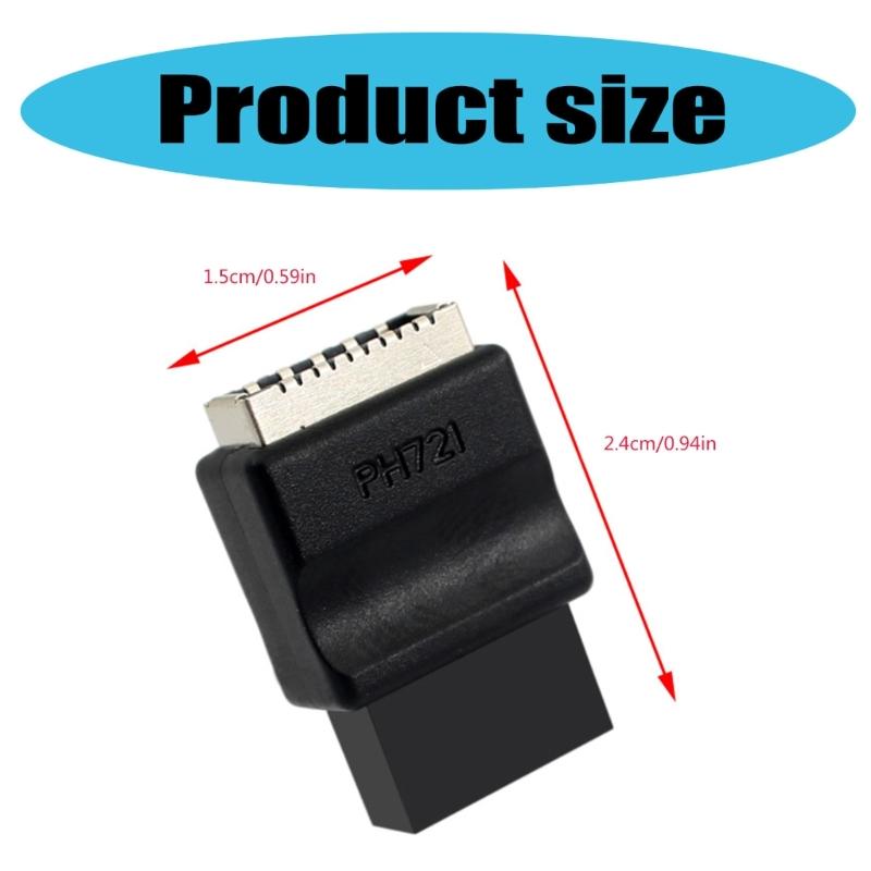 USB 2.0 9Pin to Type Header Adapter Front Panel Connectors Motherboard USB 9Pin to Type for Desktop Motherboard