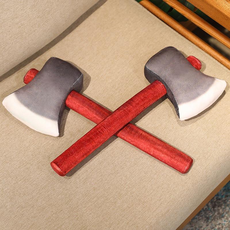 Plush Axe Toy Prank Gift Friend Photo Realistic Prop Collectibles Decoration