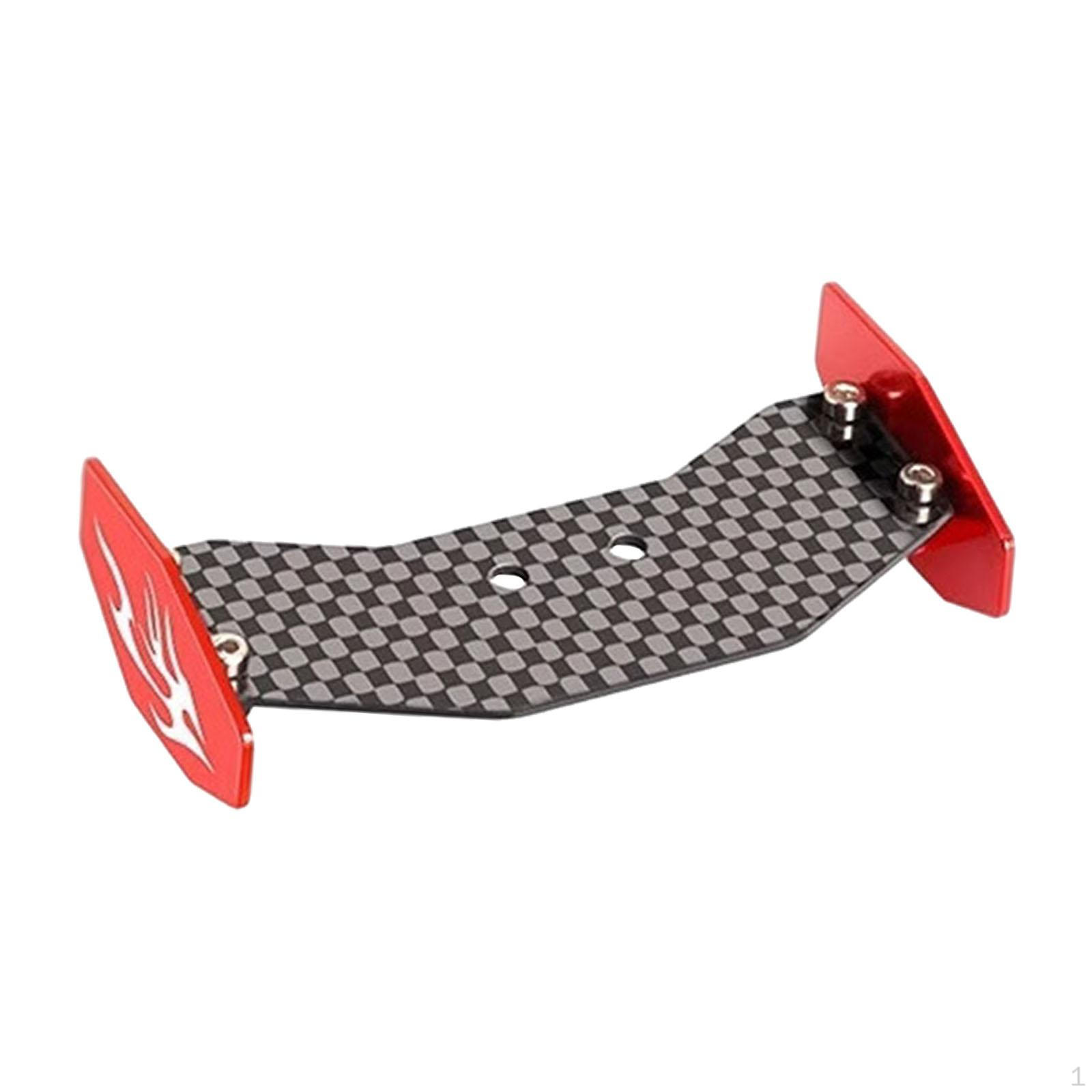 

RC Carbon Fiber Rear Spoiler Easy Assembly Aluminum Alloy Vehicle Repair Lightweight Spare Parts for червоний