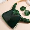 And Resin Plastic Jewelry Set With Large Gemstones And Elegant Water Chain For Fashion Fans