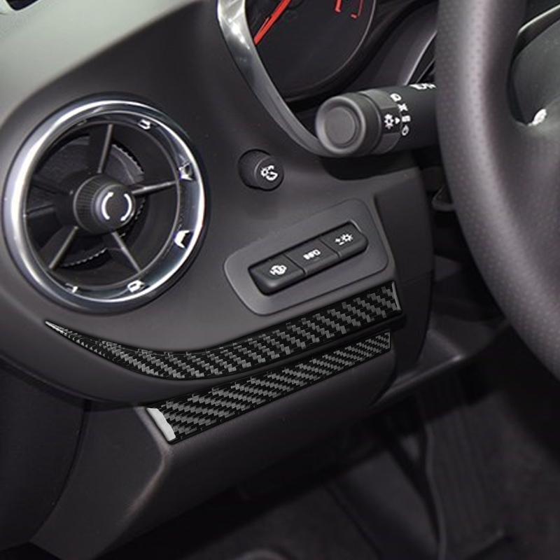 Real Carbon Fiber Car Accessories Dashboard Strips Decorative Trim Cover Soft Sticker For Chevrolet Camaro 6th Gen 2016-2025