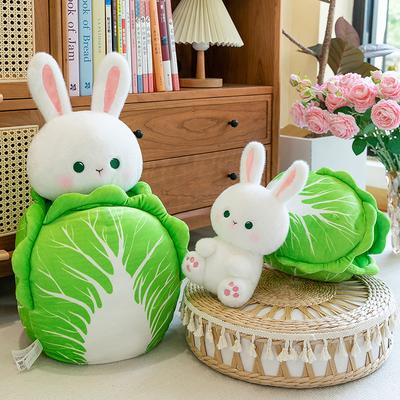 Creative Rabbit Cabbage Plush Toys Children Comfort Doll Girls Office Healing Pillow Home Decorations