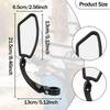 Bike Mirror Shockproof Stainless Steel Bike Accessory Universal Bicycle Rear View Mirror for Electric Bicycle Motorcycle Cycling