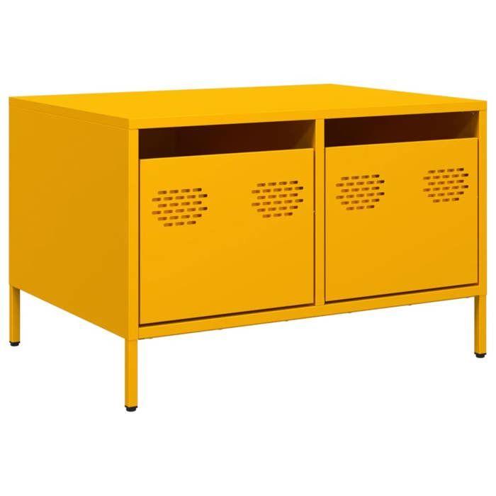 VidaXL TV Stand Mustard Yellow 68x50x43.5 Cm Cold-rolled Steel, TV Stand, TV Sideboard, Hi-fi Cabinet, TV Bench, Cabinet In 851241