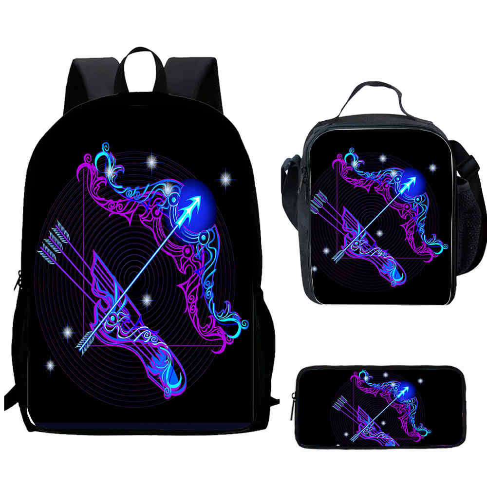 12 Sternbilder Schultasche High Definition Multifunktion Oxford Leichter Rucksack Haare