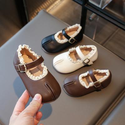 2026Spring New Girls' Leather Shoes Children's Princess Shoes Fashionable Children's Shoes Elegant Sheepskin Performance Shoes