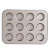 Stampo per Cupcake da 12 Tazze in Acciaio al Carbonio Teglia per Dolci Stampini per Crostatine Muffin Realizzazione Cupcakes