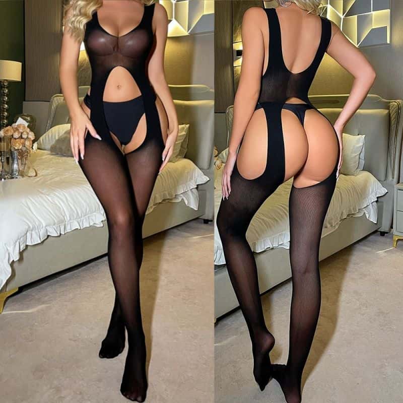 400 Styles Sexy Hot Woman Transparent Erotic Porno Lingerie Tights Sex Clothes Plus Size Women Perspective Fishnet Bodysuit Open Crotch Bodystocking