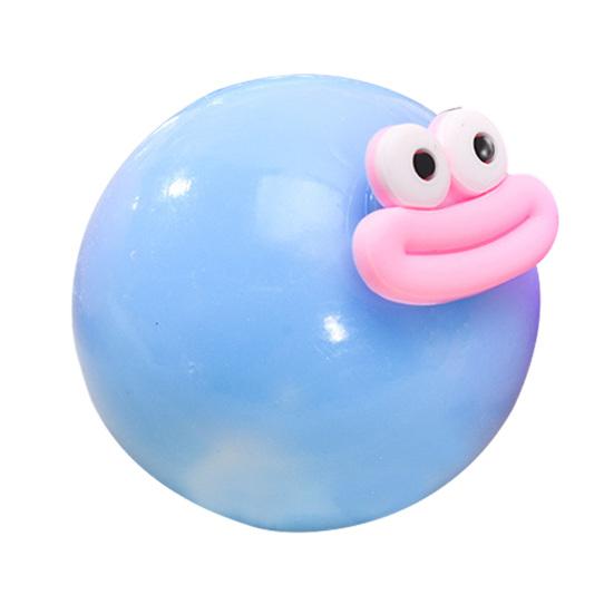 

Cartoon Sausage Mouth Stress Ball Toy Stress Relief Big Eyes Squeeze Ball Fidget Toy Slow Rising Home Office Worker Desk Toy 10cm синий