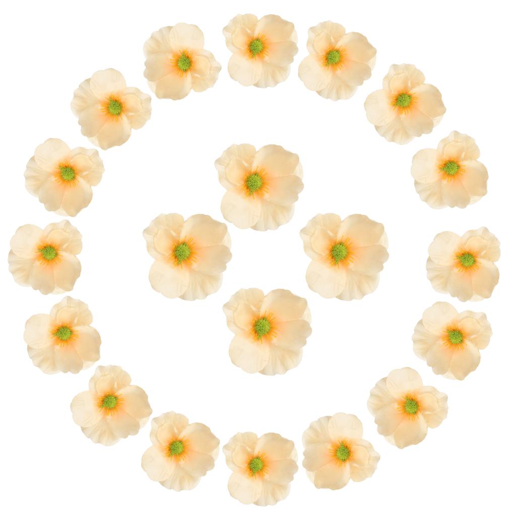 50Pcs Artificial Flower Heads Fake Wildflower Heads Bulk Artificial Flowers for DIY Wedding Bouquets  Party Home Decorations