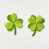 Embroidered Patch Four Leaf Clovers Iron-on Patch Self Adhesive Clovers Embroidered Appliques DIY