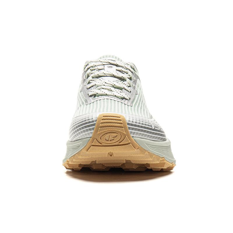 New LiNing CF Tracing Slip Resistant, Abrasion Resistant Cushioning Low Top Hiking Shoes Unisex Silver Green AHCV037-2