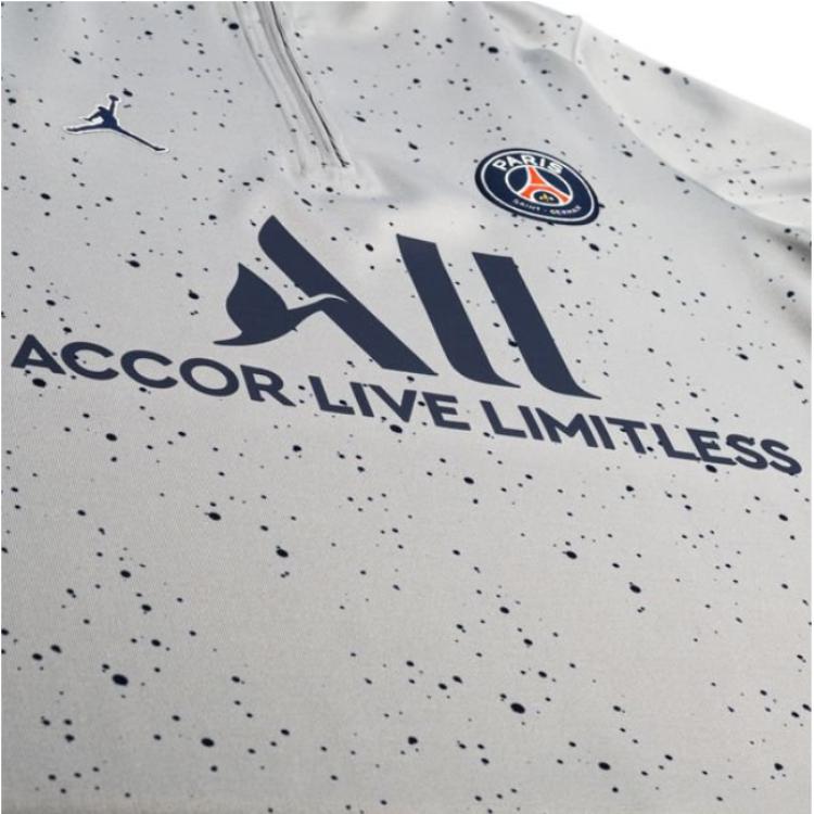 Jordan PSG ADV Elite Player Edition Half-Zip Soccer Jersey Men Tops Grey DH7555-013