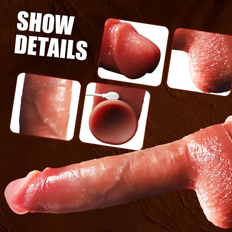 Ultra-Realistic Small Head Dildo Vibrator,4-in-1,10 Modes,Remote Control,Heating,Rechargeable,Skin-Friendly Liquid Silicone For Women Sex Toys Dildos