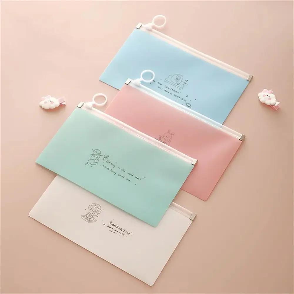 

4Pcs Portable Mask Storage Bag Facemask Holder Storage Travel Dustproof Pollution-Free Save Bags Bills Files Bag Pencil Bags
