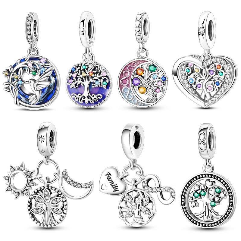 Wishing Tree Pendant Charm Beads Copper Fits Original Bracelet Necklace Womens Dangle Bead Luxury Diy Fine Jewelry Gift