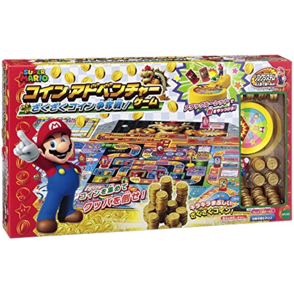 Epoch (EPOCH) Super Mario Coin Adventure Game: Tough Coin Scramble! ST Mark Certified Toy Game Pl...