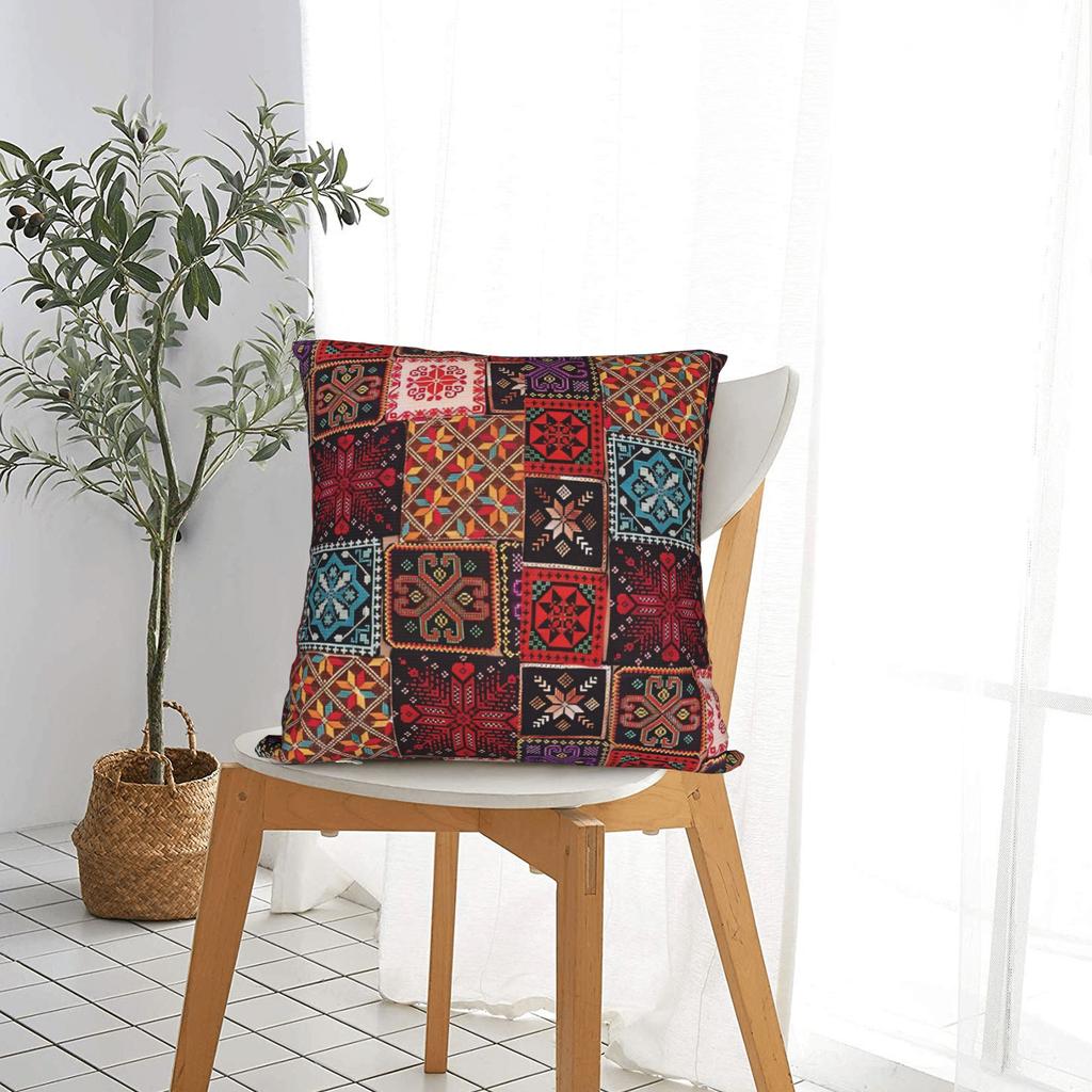 Housse de coussin design broderie Palestine Housse de coussin personnalisée traditionnelle palestinienne Housse de coussin mignonne pour canapé, voiture, décoration intérieure