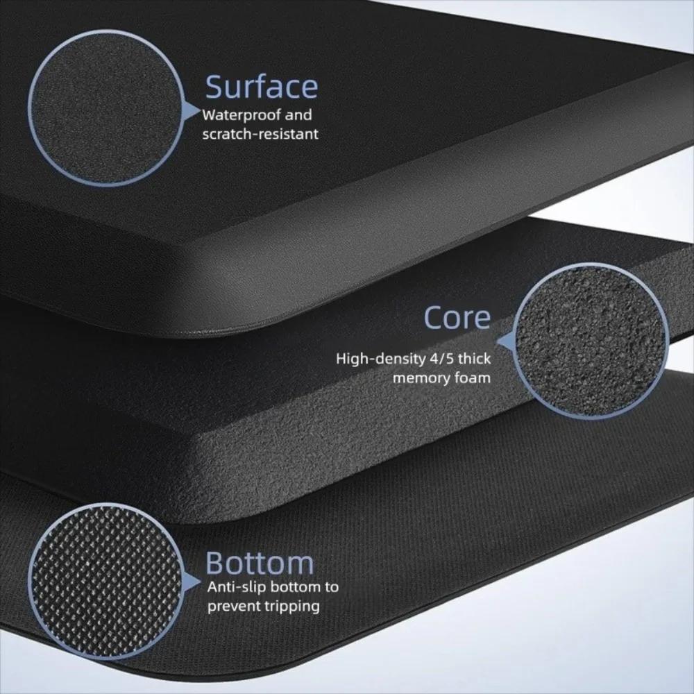 Durable Waterproof Kitchen Mat Cushioned Non-slip Anti Fatigue Mats PVC Washable Household Floor Mat Bedroom