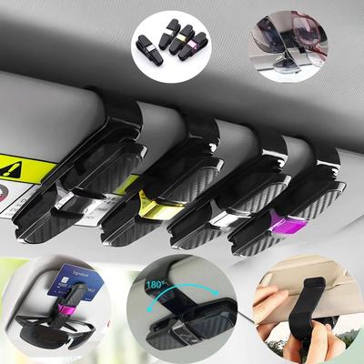 Multifunktionales Auto-Brillenetui Sonnenblenden-Brillenhalter Sonnenbrillen-Clip Karten-Ticket-Brillenhalter Auto-Innenzubehör