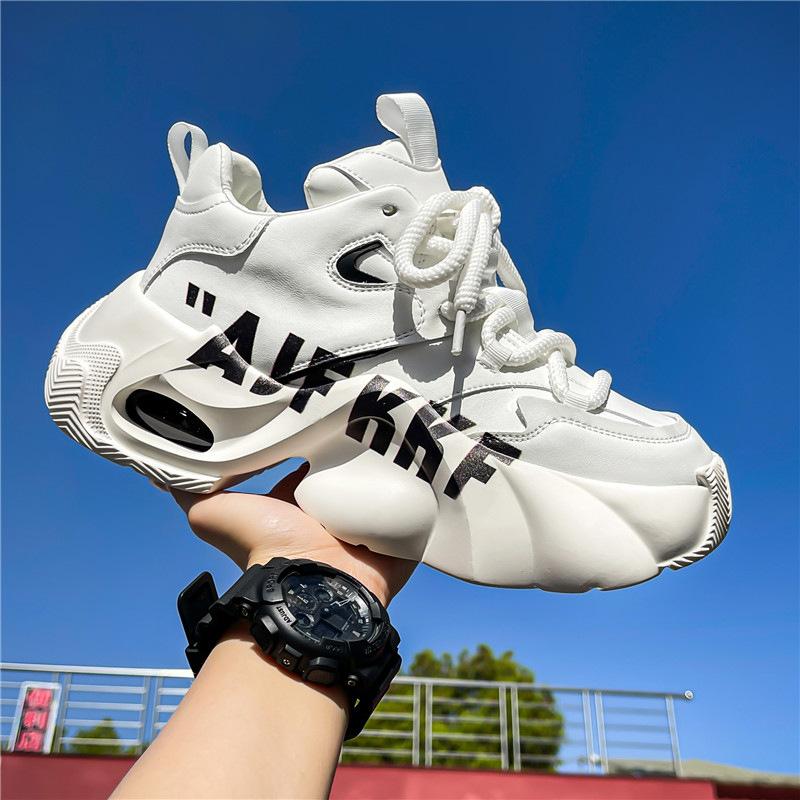 Men's Platform Sneakers Designer Fashion Graffiti Vulcanized Shoes Light Comfortable Height Increasing Casual Shoes Tenis Homem