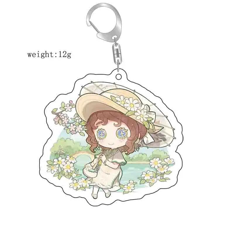 Identity V Anime KeyChain Apollo Joseph Desaulniers Grace Margaretha Zelle Men Key Chain for Women Acrylic Keyring Pendant Gifts