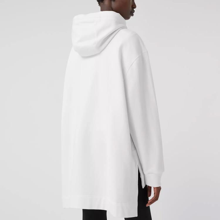 Burberry Sweat à capuche surdimensionné à ourlet haut-bas 80358601
