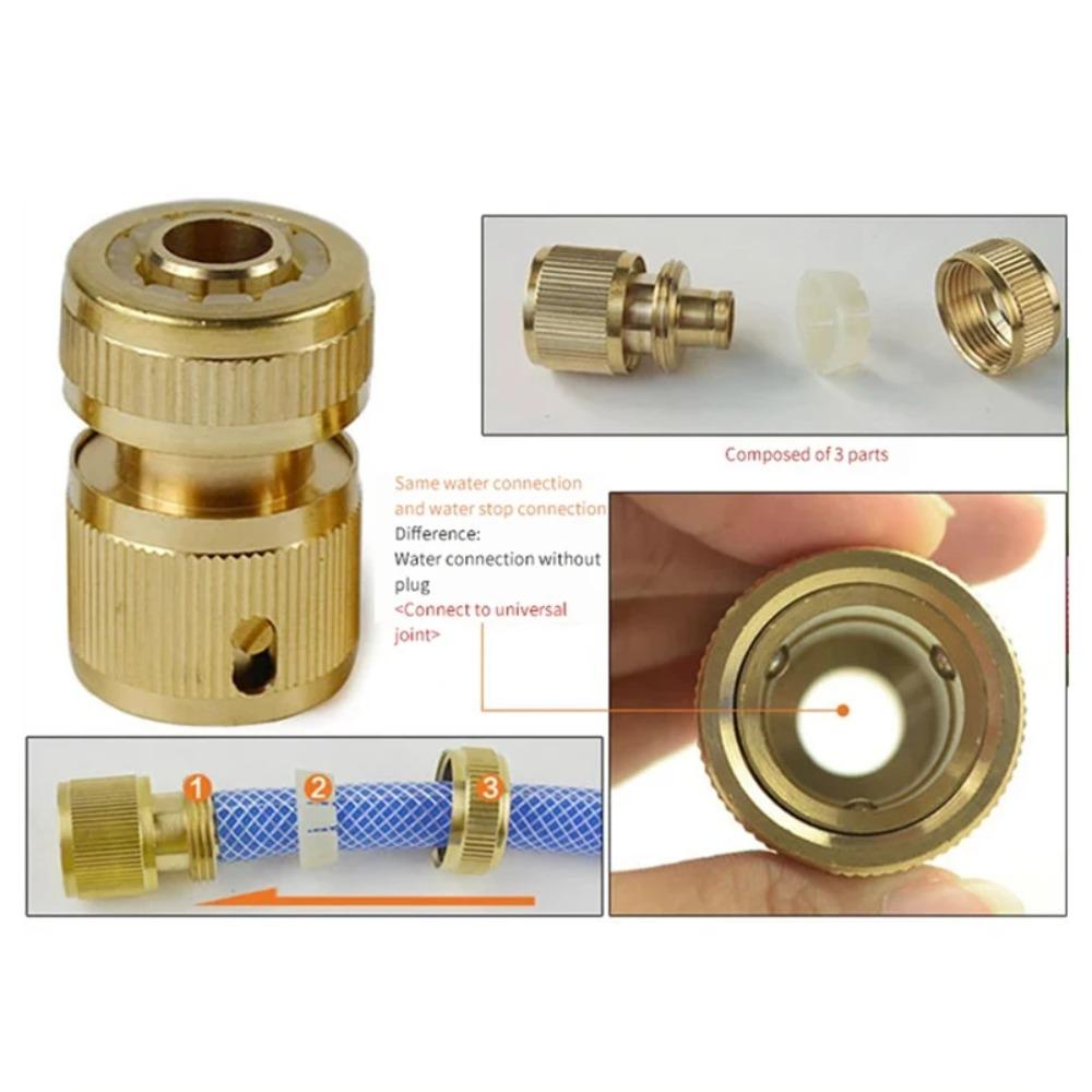 1/2pcs Car Washer Garden Hose Connector 1/2" Garden Irrigation Durable Garden Water Connectors