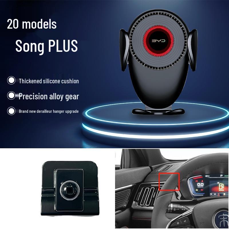 Compatible Gravity Car Phone Holder for BYD S6/S7/Song Pro/Han EV/Qin Navigation Systems
