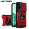 KEYSION Magnetic Phone Case for OPPO Reno14 Pro 5G Reno14 F 5G Slide Camera Protection Upright Kickstand Ring Shockproof Cover