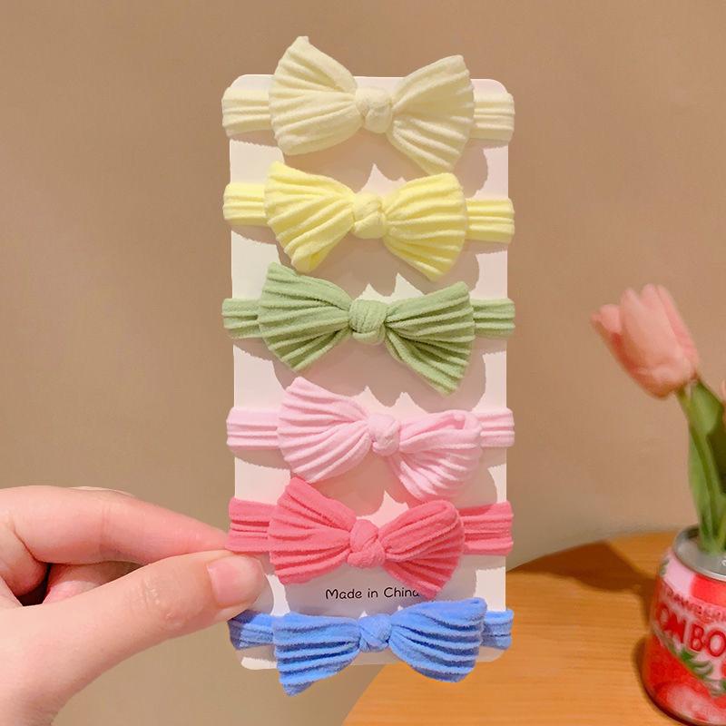 Candy Color Hair Ties: Bow Elastic Bands for Girls - Hair-Friendly Rubber Accessories for Little Girls