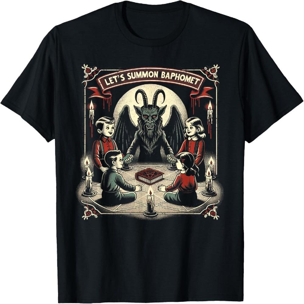 

Funny Let s Summon Baphomet Dark Humor Occult T-Shirt XXXXXL чорний