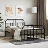 VidaXL Metal Bed Frame with Headboard-Footboard Black 120x190 Cm 353650