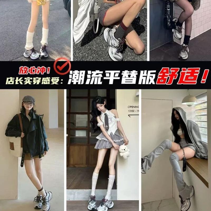 

Дом Рут Чжао Весна Прохладный Серебристый Папины Кроссовки Женские Платформа Повседневные Спортивные, Сетчатые Туфли 40 серебряный