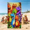 Dschungel-Dinosaurier-Print Strandtuch, Leichtes großes Handtuch, Weiches saugfähiges Handtuch für Strand, Schwimmen & Yoga