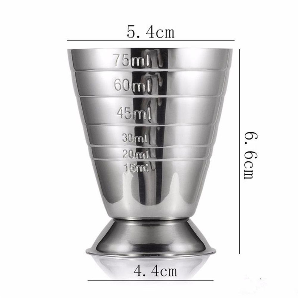 Quality Barware Measure Tool Bar Tool Wine Cup Bar Jigger Shot Cup Measuring Mug Stainless Steel