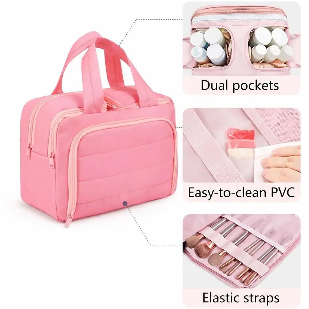 Portable Large Capacity Cosmetic Bag Waterproof Multi-purpose Makeup Pouch Toiletry Bag