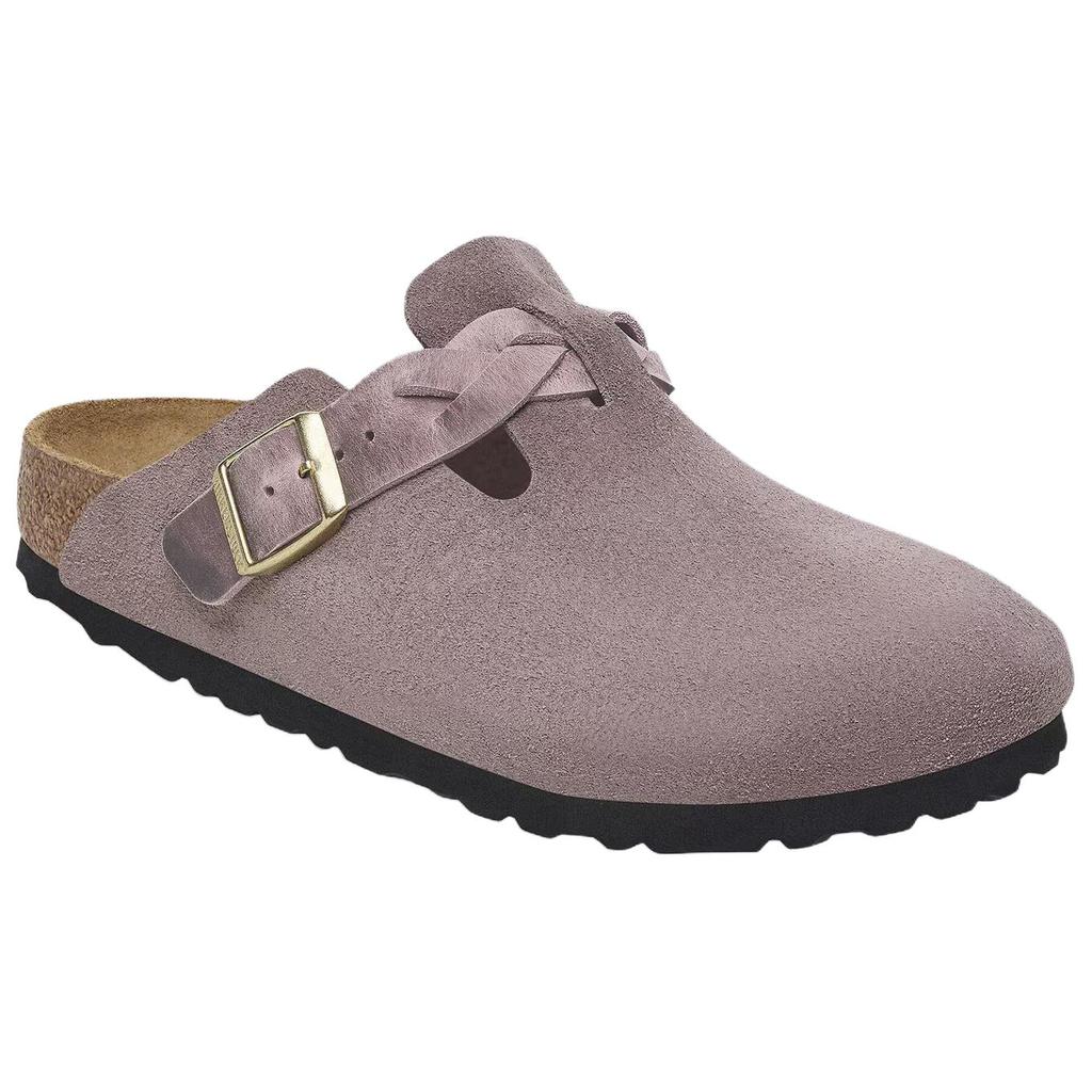 Birkenstock Boston Braided EVA Abrasion Resistant Closed Toe Slippers Women's Purple Regular Loose Fit 1029115
