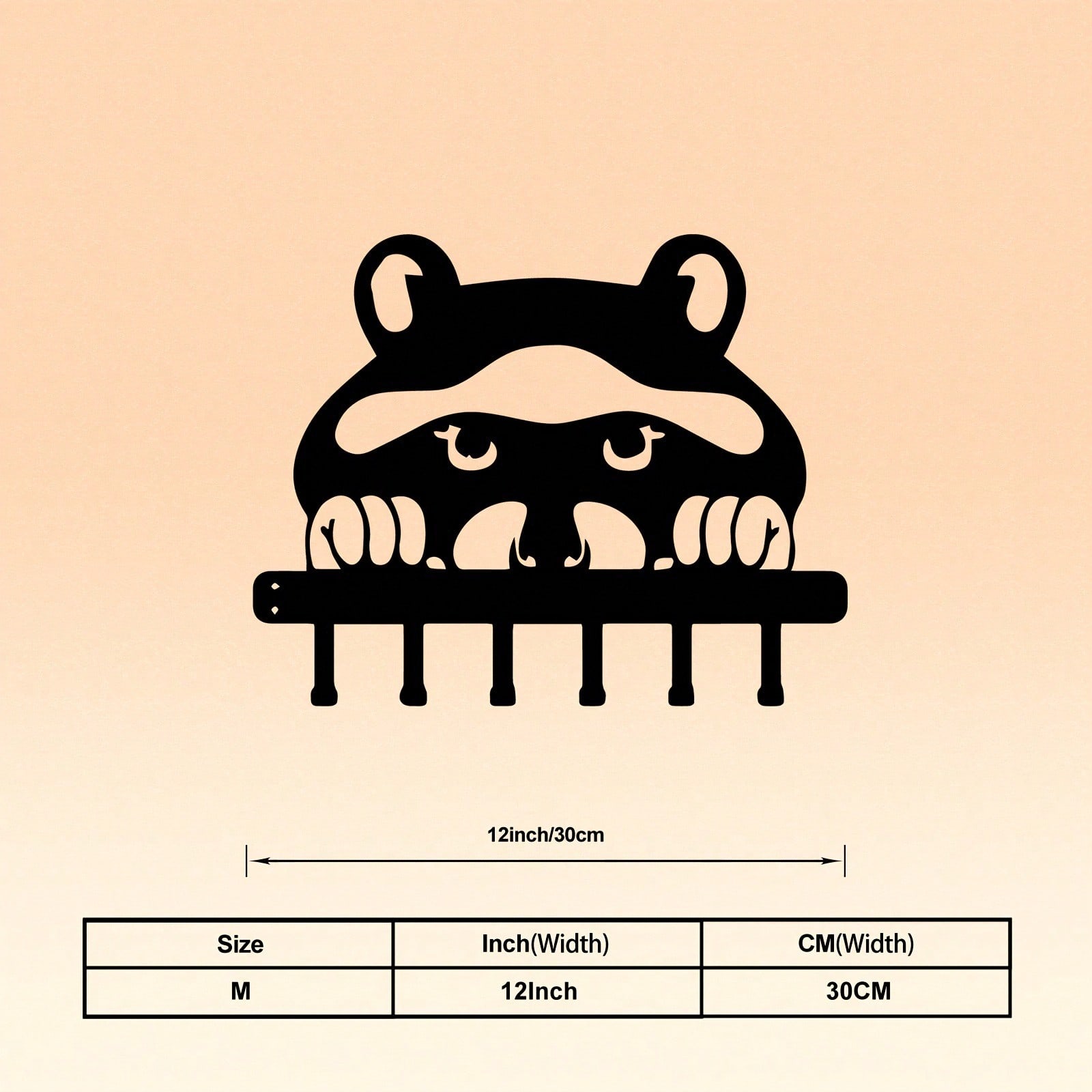 

Black Metal Frog Key Holder Wall Hooks for Keys Coat Hat Storage Decorative Entryway Decor 24x30