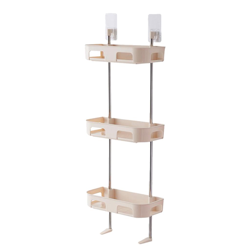 1/2/ Toilet Shelf Bathroom Storage rack -mounted Shower Shampoo Tissue Towels Holder