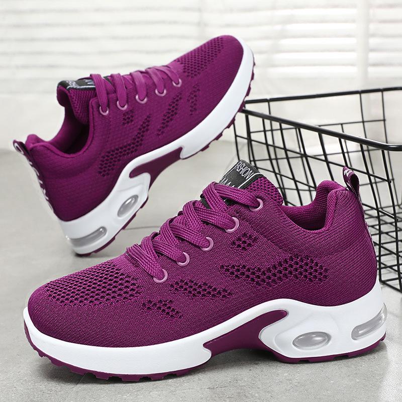 Women's Summer Mesh Air Cushion Lightweight Running Shoes, Soft Sole, Breathable Sports Sneakers.