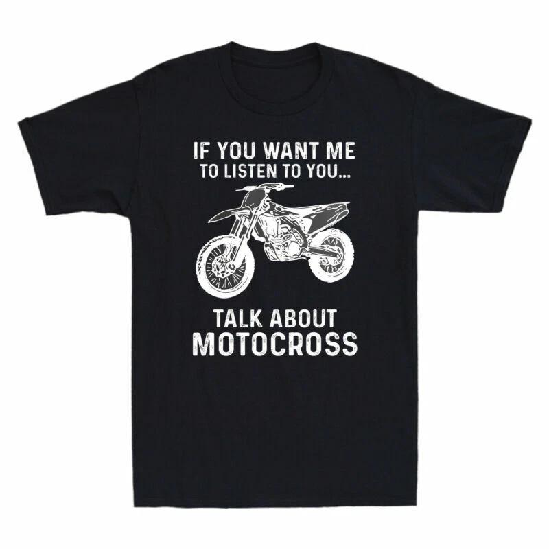If You Want Me To Listen To You Talk About Motocross Vintage Men s T-Shirt Black S