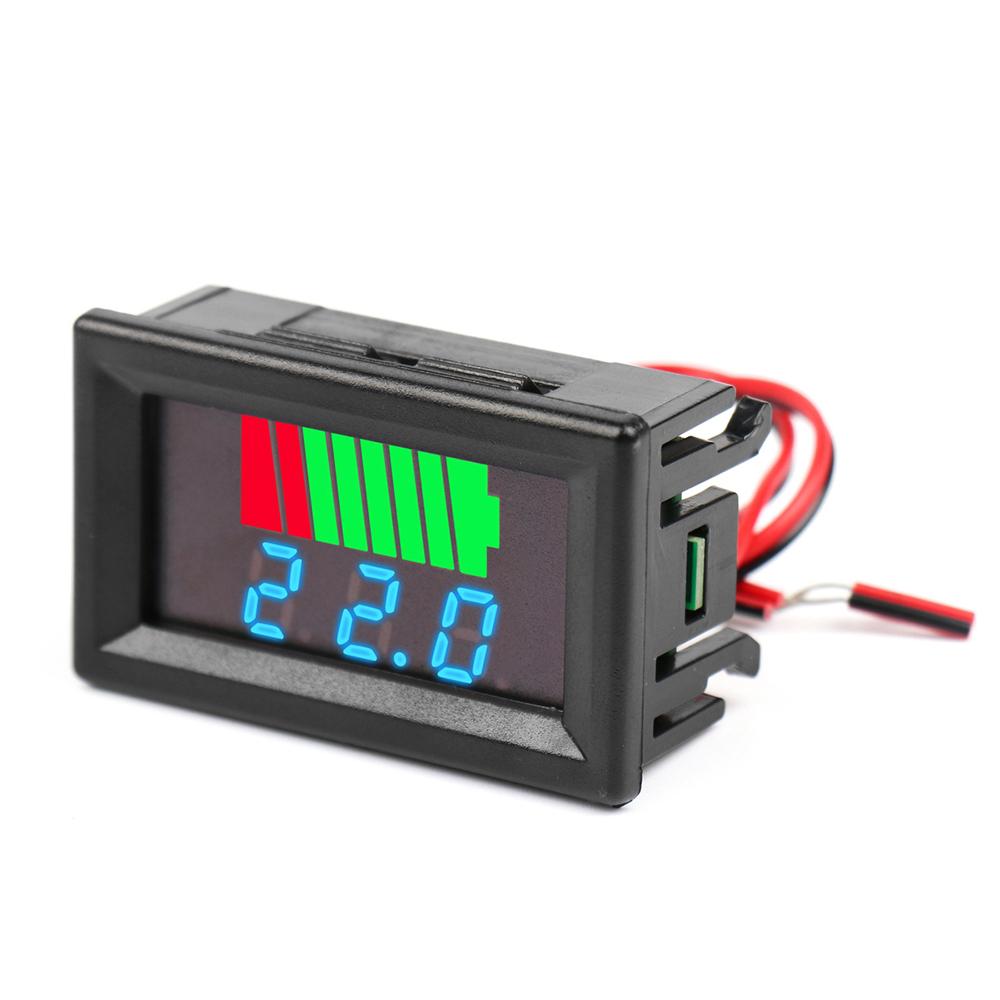 Cheap 2pcs LED Digital Voltmeter Tester 12/24/36/48/60V Electric Vehicle Car Electricity Meter