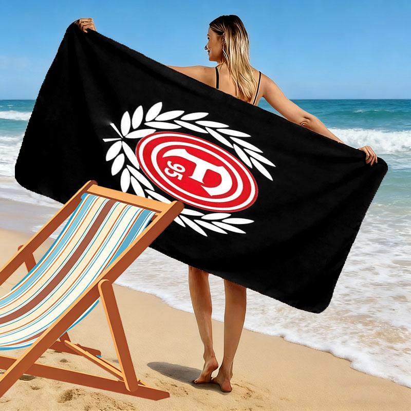 Πετσέτα Παραλίας Fortuna Düsseldorf Print, Μεγάλη Μαλακή Πετσέτα Γρήγορου Στεγνώματος για Παραλία Κάμπινγκ Κολύμπι