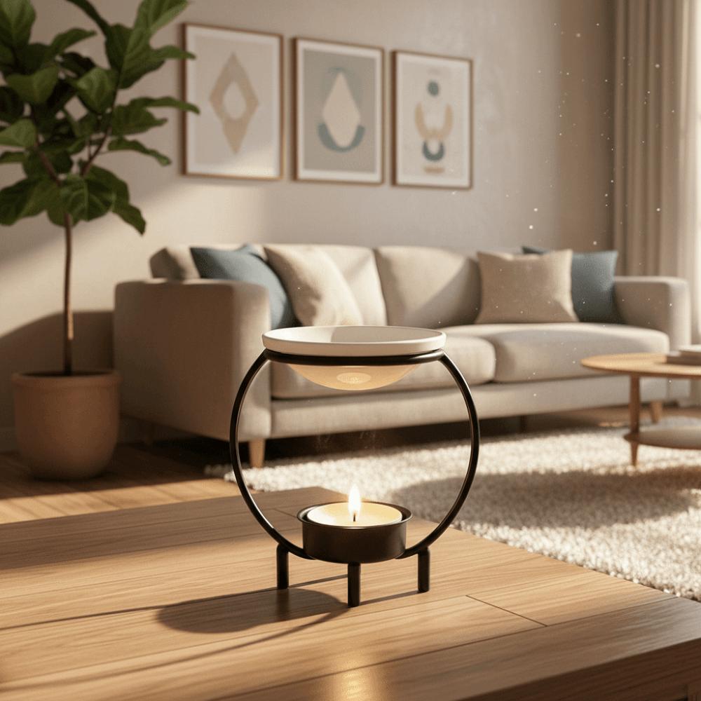 Iron Aromatherapy Candle Holder Portable Fragrance Burner Incense Burner  Indoor Use