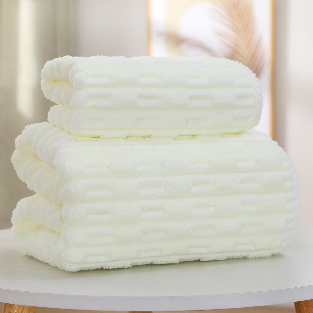 Prosop de baie din fibre ultrafine moi, prosop absorbant și cu uscare rapidă, prosop de baie din catifea de coral moale, îngroșat pentru casă